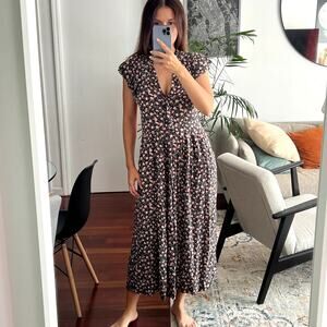 Zadig & Voltaire Ruskie Ao Anemone Multicolor Floral Maxi Dress in Rose size S